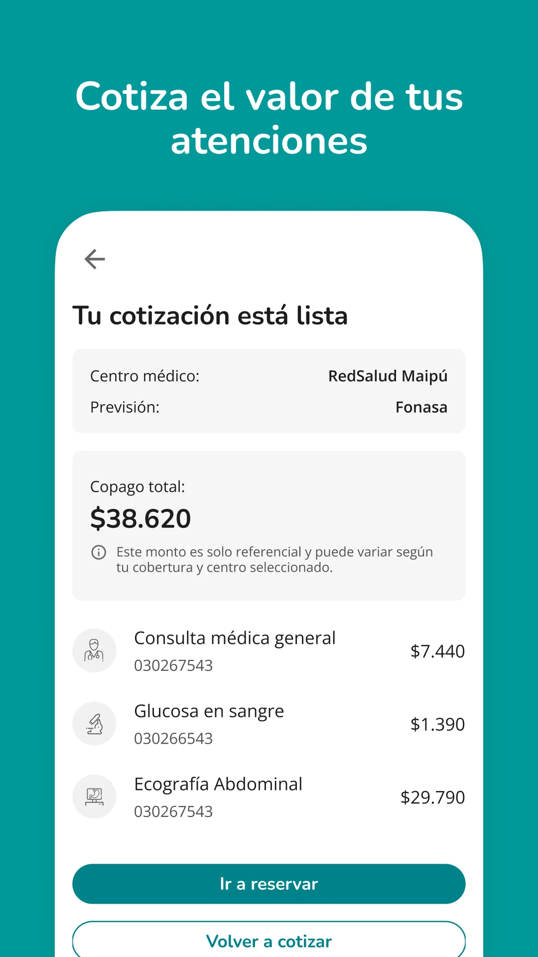MiRedSalud screenshot